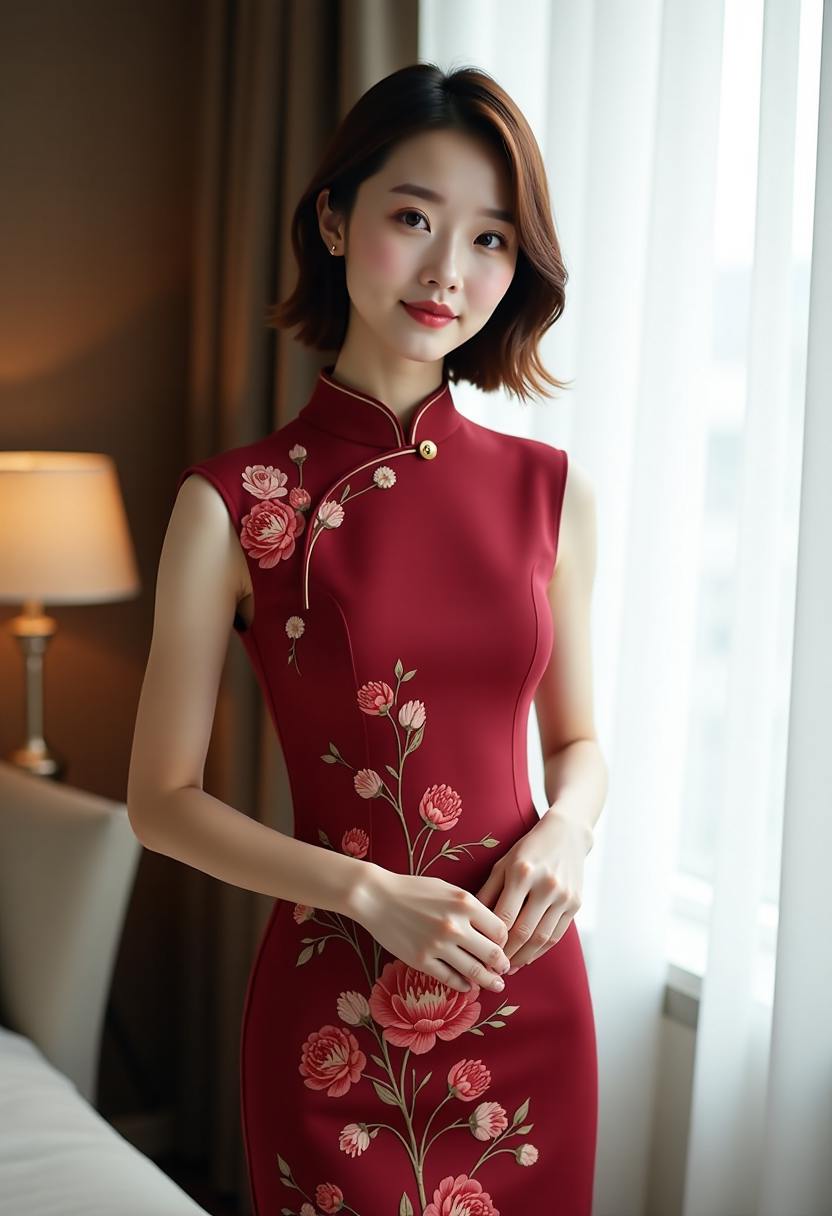 厨房里一起包饺子的温馨场景